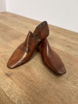 19th century wooden shoe lasts {W 27cm x H 10cm }.