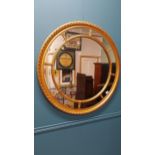 Good quality giltwood circular wall mirror in the William IV style {100 cm Dia.}.