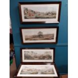 Set of four 19th C. framed coloured Fox Hunting prints. {40 cm H x 82 cm W}