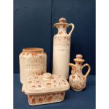 Collection of kitchen set pottery by Fosters Vintage {H 36cm down to H 11cm }.