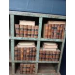 Set of thirty seven leather bound law books 1901-1915 {H 30ccm down to H 25cm }.