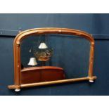 Wooden gilt overmantle {H 70cm x W 110cm x D 10cm }.