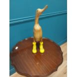 Wooden model of Duck. {48 cm H x 13 cm W x 17 cm D}.
