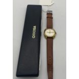 Oriosa Gent's wrist watch with leather strap, in original presentation case .