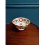 Early 20th C. painted brushware ceramic pudding bowl. {12 cm H x 23 cm Dia.}.