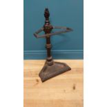 Decorative Victorian cast iron stick stand {65 cm H x 67 cm W x 22 cm D}.