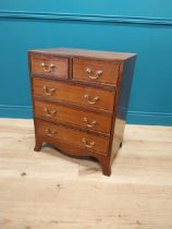 Good quality mahogany bachelor chest of drawers with two short drawers over three long drawers and