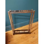 Art Deco chrome and metal stick stand. {58 cm H x 43 cm W x 13 cm D}.