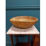 19th C. beech butter bowl. {13 cm H x 28 cm Dia}.