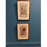 Pair of framed 19th C. prints - An algerine Funeral and The Punishment of a Butcher {40 cm H x 28 cm