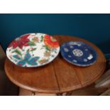 Delrio Salado hand painted ceramic bowl {33 cm Dia.} and Osaka Fenton London ceramic bowl. {26 cm