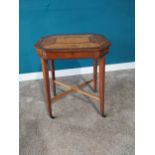 Early 19th C. inlaid satinwood occasional table with single drawer in the frieze raised on four