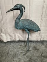 Bronze model of a Heron.