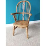 Early 20th C. ash and elm child's Windsor armchair {75 cm H x 44 cm W x 40 cm D}.