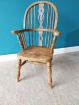 Early 20th C. ash and elm child's Windsor armchair {75 cm H x 44 cm W x 40 cm D}.