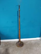 1950s walnut standard lamp {177 cm H 36 cm W 36cm D}.