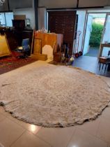 Good quality silk oval carpet {315 cm L x 295 cm W{ cm H cm W cm D}.