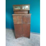 Edwardian oak dentist cabinet with fitted interior.