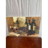 Canvas Wine print {60 cm H x 90 cm W}.