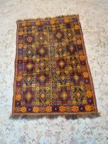 Decorative Persian rug {130 cm L x 88 cm W}.{ cm H cm W cm D}.