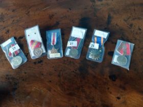 Collection of various French, Russian and US war medals.{ cm H cm W cm D}.
