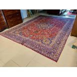 Decorative Persian carpet square {394cm L x 290cm W}