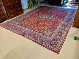Decorative Persian carpet square {394cm L x 290cm W}