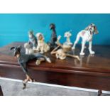 Collection of resin Animals.{ cm H cm W cm D}.