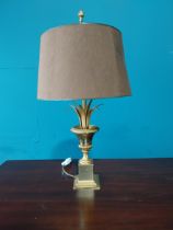 Good quality early 20th C. brass and chrome designer table lamp in the form of a pineapple {60 cm