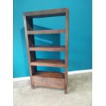 Walnut bookshelf with two drawers in frieze on square legs. {180 cm H x 91 cm W x 30 cm D}.{ cm H cm