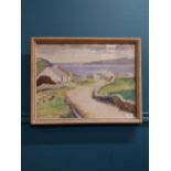 Framed watercolour - Near Gortnahurk Co Donegal - P H Marrinan {43 cm H x 59 cm W}. { cm H cm W cm