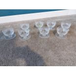 Collection of eight Waterford crystal desert bowls {7 cm H x 11 cm Dia.}.{ cm H cm W cm D}.