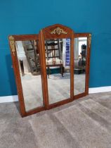 French kingwood wall mirror with ormolu mounts. {111 cm H x 112 cm W}.{ cm H cm W cm D}.