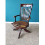 1940s bentwood swivel office arm chair{100 cm H 55 cm W 55cm D}.