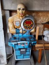 Vintage arm wrestling machine {220 cm H x 91 cm W x 80 cm D}.