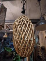 Unusual large driftwood chandelier {Drop 155 cm H x 46 cm W x 46 cm D}.