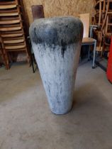 Decorative resin flower vase {85 cm H x 40 cm W x 40 cm D}.
