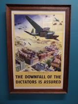 The downfall of the dictators is assured RAF framed advertising print {82cm H x 56cm W}
