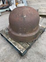 Cast iron famine pot {70cm H x 100cm Dia}