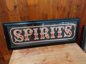 SPIRITS coloured framed advertising print {38 cm H x 101 cm W}.