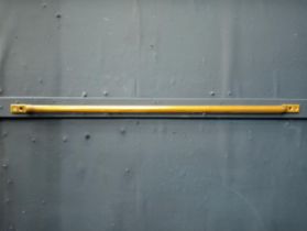 Brass window protector bar {H 3cm x W 76cm x H 3cm }.