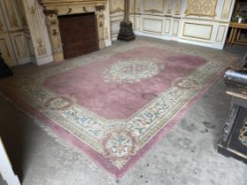 Decorative carpet square {314 cm W x 460 cm L}.