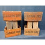 Six Canada dry wooden advertising crates {H 17cm x W 33cm x D 21cm }.