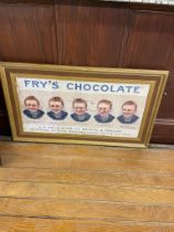 Fry's Chocolate Five Boys advertising print in wooden frame {52 cm H x 90 cm W}.
