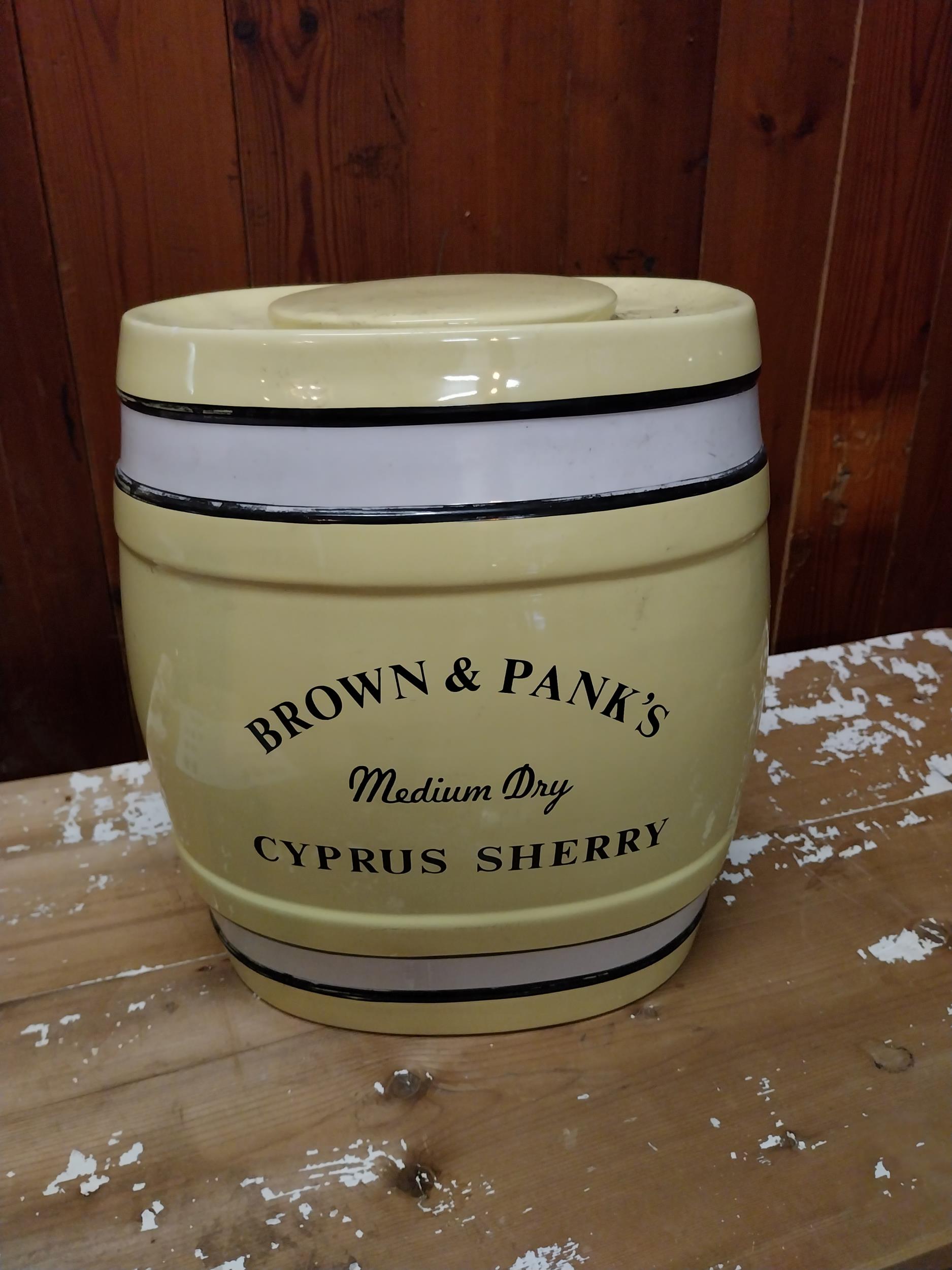 Brown & Pank's Cyprus Sherry ceramic dispenser{30 cm H x 30 cm W x 22 cm D}. - Image 3 of 3