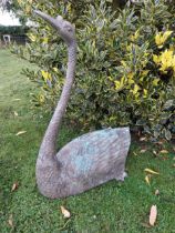 Exceptional quality bronze sculpture swan {90cm H x 77cm W x 33cm D}