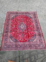 Good quality decorative Persian carpet square {370cm W x 300cm L}