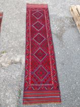 Good quality decorative carpet runner {254cm W x 62cm L}