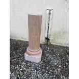 Marble plinth {92cm H x 36cm Dia}