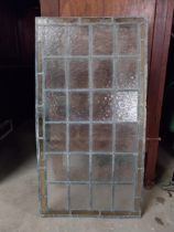 Early 20th C. leaded stained glass panel {91 cm H x 47 cm W}.